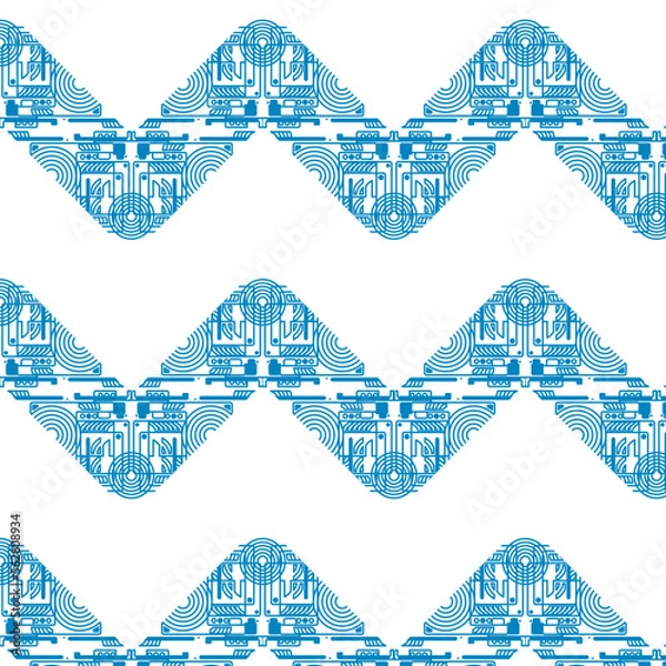 Obraz schematic seamless pattern background