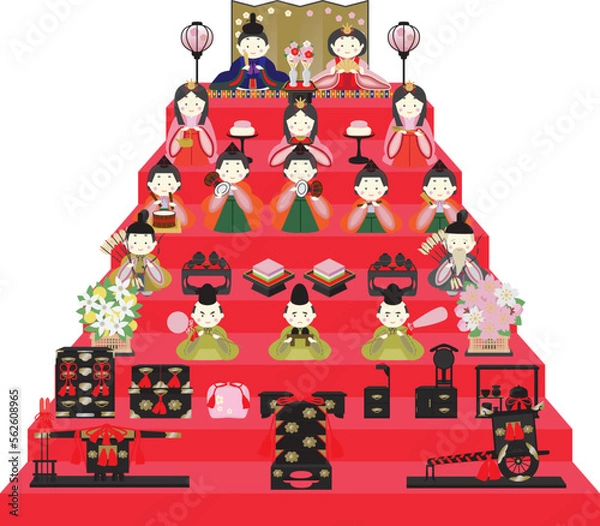 Obraz ひなまつりイラスト素材