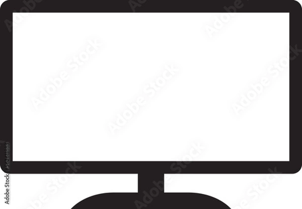 Obraz Tv icon. Editable vector illustration outline stroke. Transparent background.