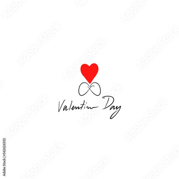 Fototapeta transparent infinity love in valentine day