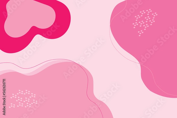 Obraz Abstract  pink Love Valentine minimal theme palate wave Abstract Valentine's day  for wallpaper template, cover, web banner, sale background presentation. Love pink Valentine concept.