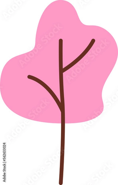 Fototapeta deciduous tree illustration