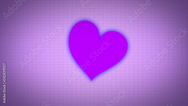 Fototapeta Dancing Heart Valentines Background, seamless looking background, valentine Love heart dancing on simple animated romantic background in high resolution, easy to use.
