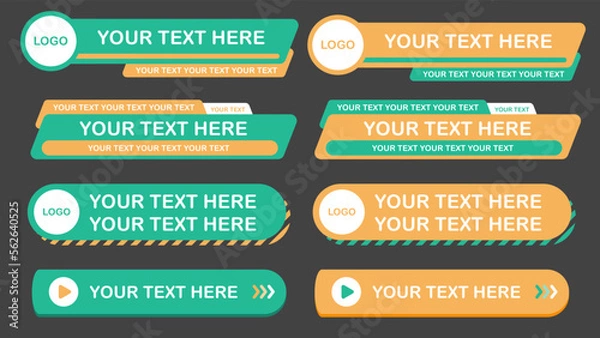 Obraz ポップな角の丸いテロップセット