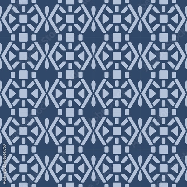 Fototapeta Japanese Geometric Diamond Motif Vector Seamless Pattern