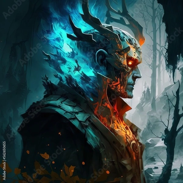 Fototapeta scary halloween background Generative AI