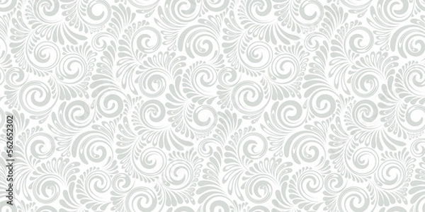 Obraz Curve elegant lines  seamless abstracr grey pattern
