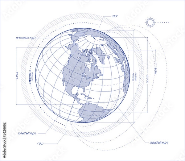 Obraz Earth Specification Diagram