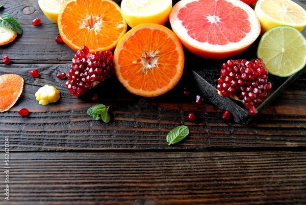 Fototapeta orange and lemon