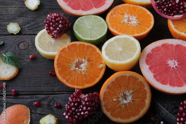 Fototapeta fruits on a table