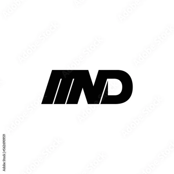 Obraz MND letter monogram logo design vector