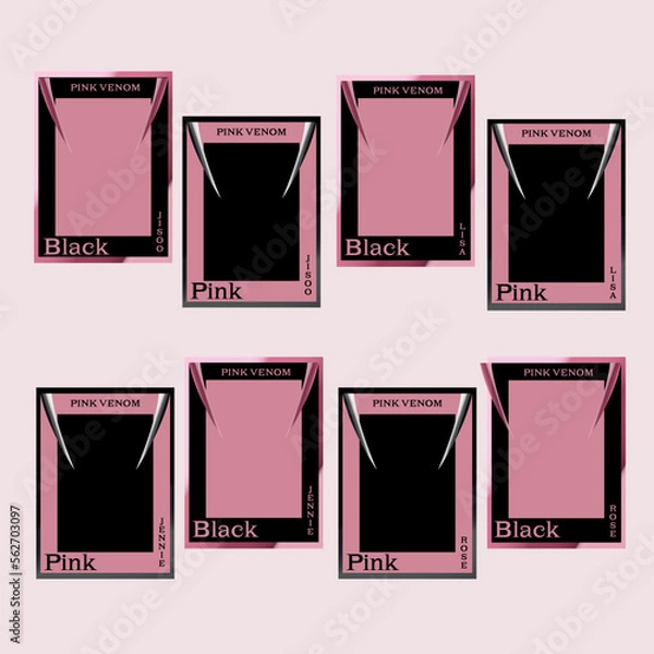 Fototapeta set of cards template