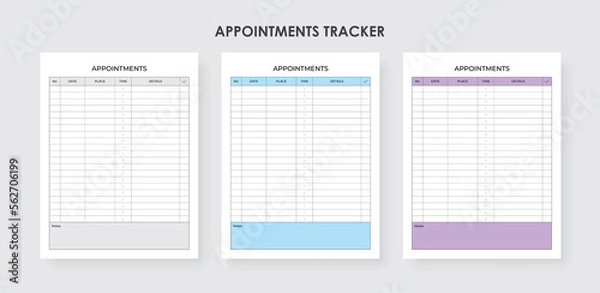 Obraz Appointment Reminder Tracker Printable, Meeting Tracker