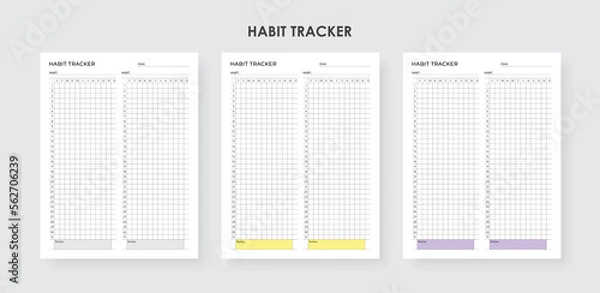 Obraz Everyday Habit Tracker Printable Goodnotes & Notability