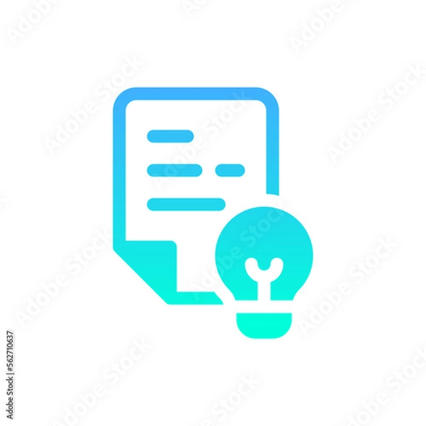Fototapeta light bulb flat gradient icon