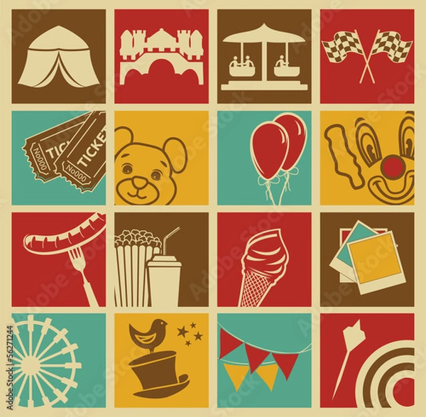 Obraz Entertainment icons