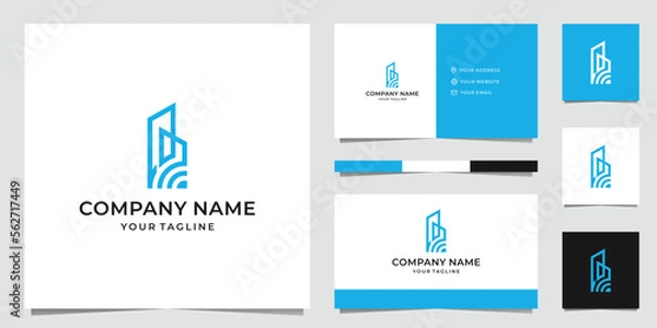 Obraz Minimalist Apartment Line Art Logo Design