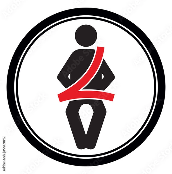 Obraz seat belt sign