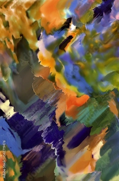 Obraz  Abstract colorful background, wallpaper. Mixing pastels ,  watercolors, oils and acrylics . 
