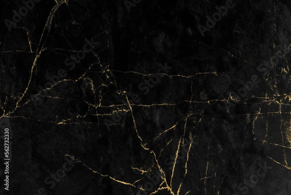 Fototapeta Black gold marble wall surface texture pattern background with high resolution can be used in your creative design.	
