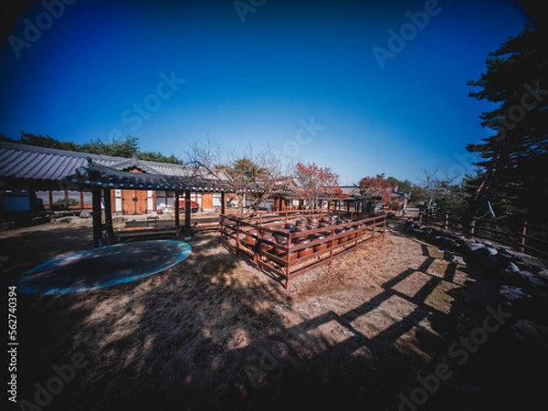 Fototapeta 전통적인 한옥 종갓집들과 풍경