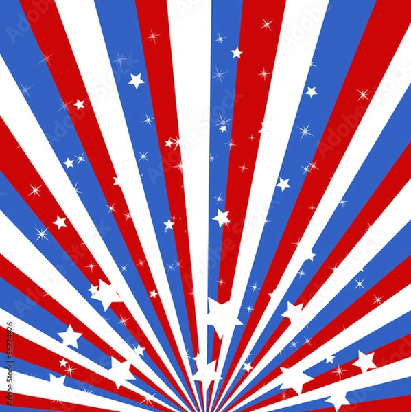 Fototapeta sunbeam - US 4th of July - Independence Day Vector Design
