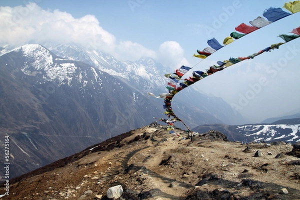 Obraz Nepal Waving Flags