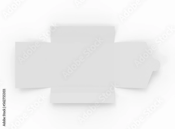 Obraz 3d Folder Mockup. Isolated White Background
