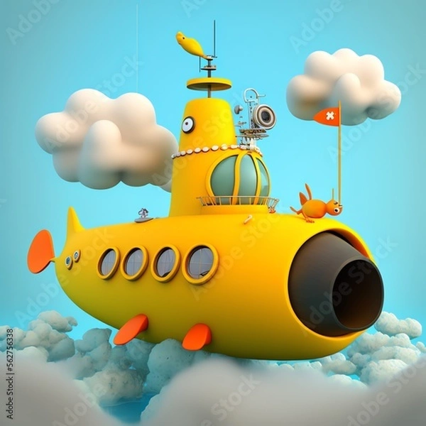 Obraz Yellow Sub Created with Generative AI