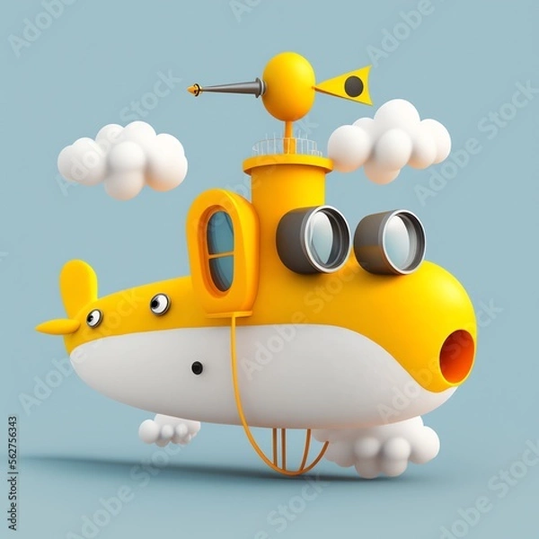 Obraz Yellow Sub Created with Generative AI