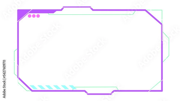 Obraz Abstract HUD sci-fi display interface tech frame digital technology element