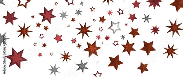 Fototapeta Festive christmas card. Isolated illustration white background. - in red