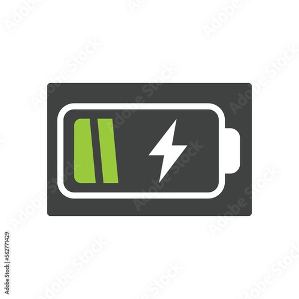 Fototapeta battery icon design vector template