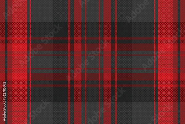 Fototapeta Tartan plaid pattern with dark color. Vector illustration.