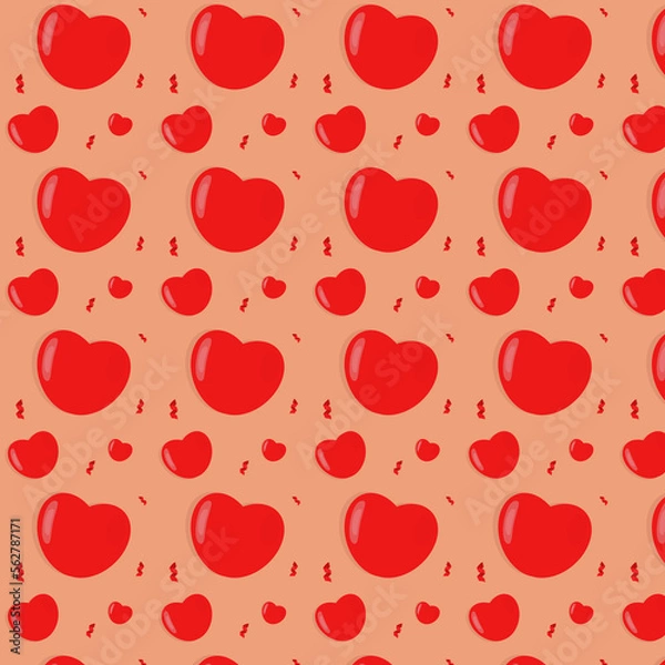 Fototapeta pattern with many hearts