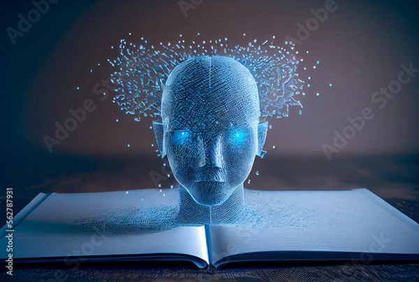 Fototapeta ai technology write book 