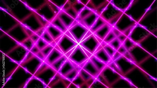 Fototapeta 交差する紫色の光線　ファンタジー　SF　バックグラウンド　アート