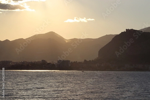 Obraz sunset over the lake