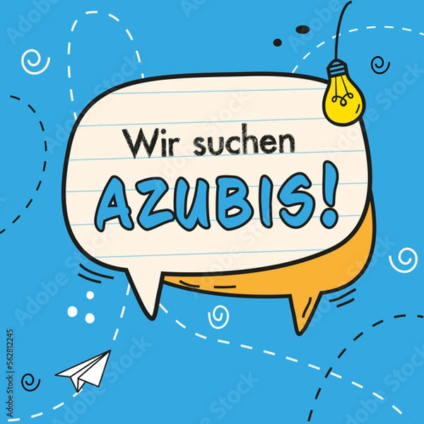 Obraz Wir suchen Azubis, Ausbildung, Suchanzeige