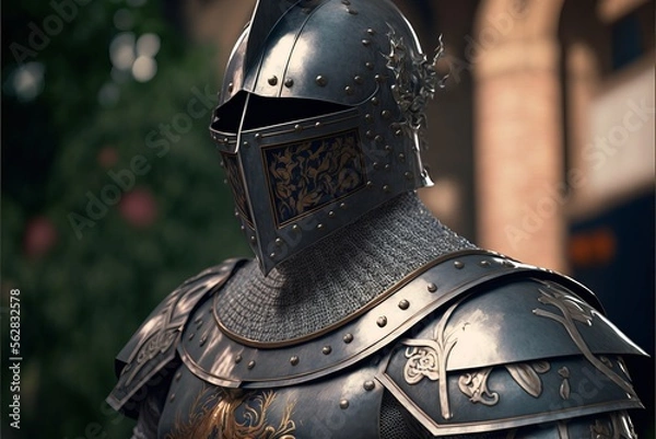 Obraz Medieval knight armor, AI generated