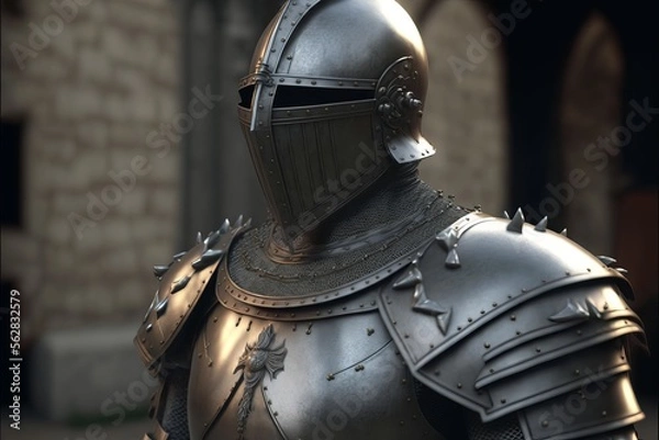 Obraz Medieval knight armor, AI generated