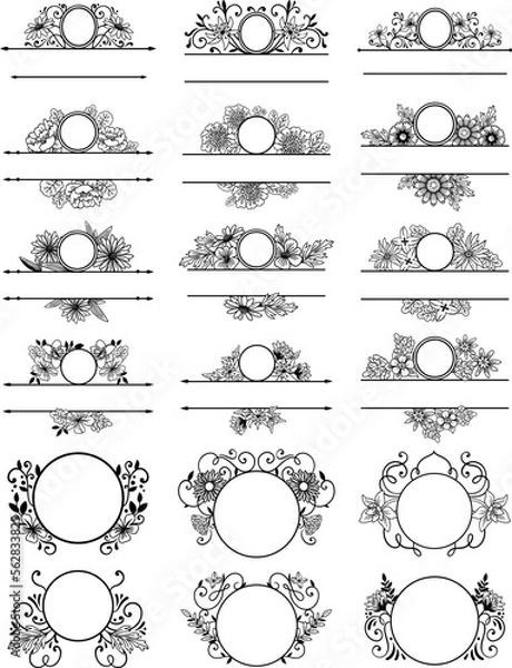 Fototapeta Mailbox Monogram Set