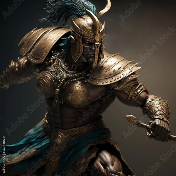 Obraz creole guerrier fantasy art generatif AI