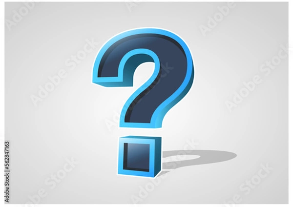 Fototapeta Big question mark vector illustration