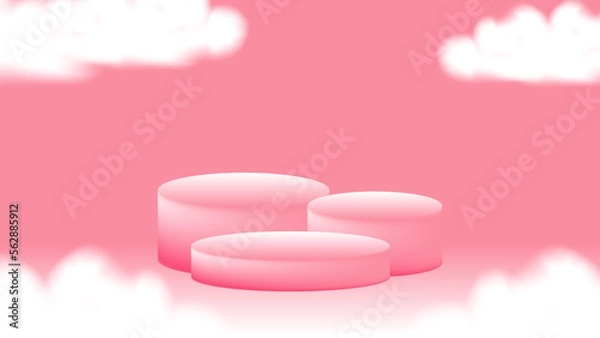 Fototapeta PINK PODIUM BACKGROUND