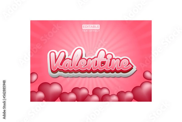 Fototapeta VALENTINE TEXT EFFECT STYLE