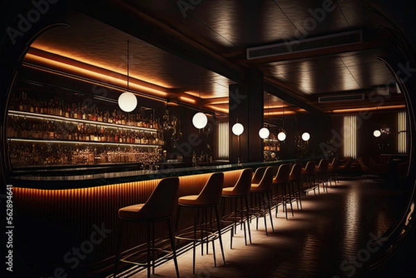 Fototapeta Bar Speakeasy Style, Generative AI