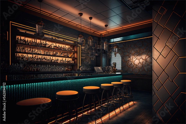 Fototapeta Bar, Generative AI