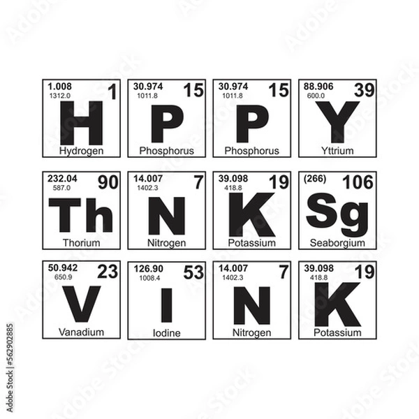 Obraz Periodic table design quote