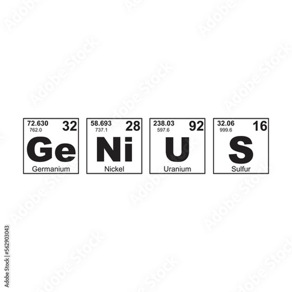 Obraz Periodic table design quote